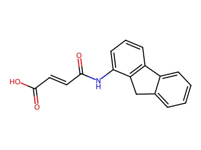 4-(9H-fluoren-1-ylamino)-4-oxobut-2-enoic acid structure