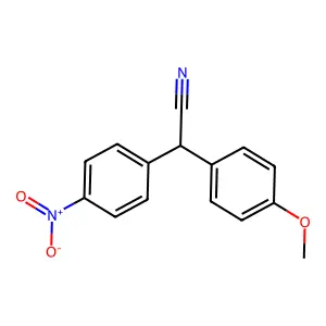 2-(4-Methoxyphenyl)-2-(4-nitrophenyl)acetonitrile structure