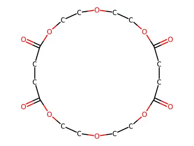 1,4,7,12,15,18-Hexaoxacyclodocosane-8,11,19,22-tetrone structure