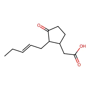 (3-Oxo-2-(pent-2-en-1-yl)cyclopentyl)acetic acid structure