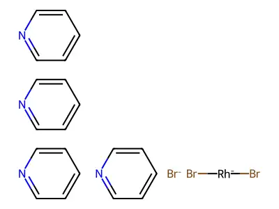 二溴四(吡啶)铑(I)溴化物 structure