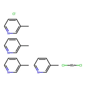反式-二氯四(3-甲基吡啶)铑氯化物 structure