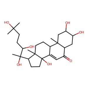 2,3,14,20,22,25-Hexahydroxycholest-7-en-6-one structure