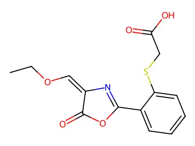 Oxazolone thioglycolic acid structure