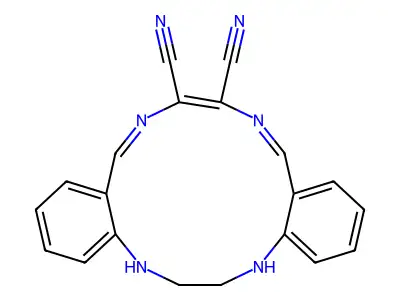 15,16,17,18-Tetrahydrodibenzo(e,m)(1,4,8,11)tetraazacyclotetradecine-7,8-dicarbonitrile structure