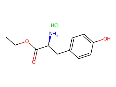 Tyrosine ethyl ester hydrochloride structure