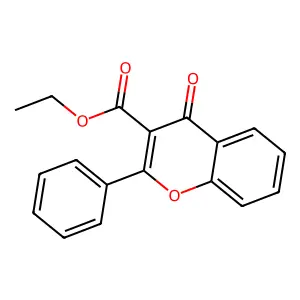 4H-1-Benzopyran-3-carboxylic acid, 4-oxo-2-phenyl-, ethyl ester structure