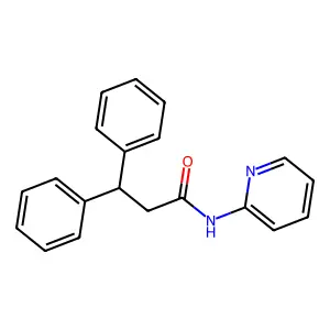 3,3-diphenyl-N-pyridin-2-ylpropanamide structure