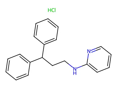 2-Pyridinamine, N-(3,3-diphenylpropyl)-, monohydrochloride structure