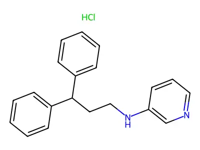 3-Pyridinamine, N-(3,3-diphenylpropyl)-, monohydrochloride structure