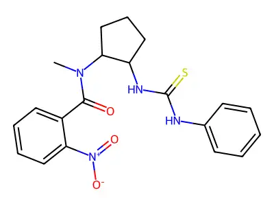 Benzamide, N-methyl-2-nitro-N-(2-(((phenylamino)thioxomethyl)amino)cyclopentyl)- structure
