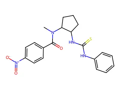 Benzamide, N-methyl-4-nitro-N-(2-(((phenylamino)thioxomethyl)amino)cyclopentyl)- structure