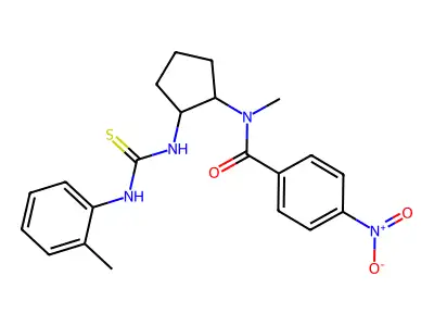 N-Methyl-N-(2-((((2-methylphenyl)amino)thioxomethyl)amino)cyclopentyl)-4-nitrobenzamide structure
