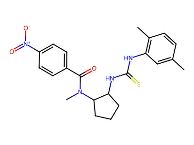 Benzamide, N-(2-((((2,5-dimethylphenyl)amino)thioxomethyl)amino)cyclopentyl)-N-methyl-4-nitro- structure