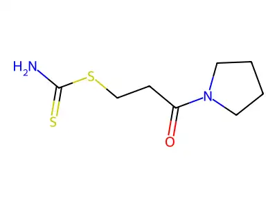 3-Oxo-3-(pyrrolidin-1-yl)propyl carbamodithioate structure