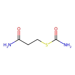 S-(3-Amino-3-oxopropyl) carbamothioate structure