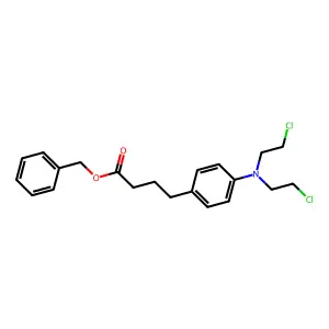 Benzyl 4-[4-[bis(2-chloroethyl)amino]phenyl]butanoate structure