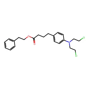 Phenethyl 4-[4-[bis(2-chloroethyl)amino]phenyl]butanoate structure
