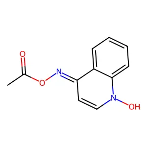 [(1-Hydroxyquinolin-4-ylidene)amino] acetate structure