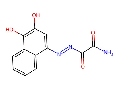 Acetic acid, aminooxo-, 2-(3,4-dihydro-3,4-dioxo-1-naphthalenyl)hydrazide structure