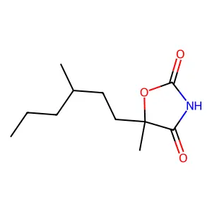 5-Methyl-5-(3-methylhexyl)-1,3-oxazolidine-2,4-dione structure