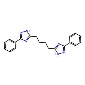 1H-1,2,4-Triazole, 3,3'-(1,4-butanediyl)bis[5-phenyl- structure
