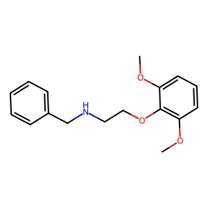 N-benzyl-2-(2,6-dimethoxyphenoxy)ethanamine structure