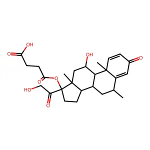 Methylprednisolone 17-hemisuccinate structure
