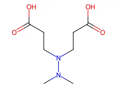 3,3'-(2,2-Dimethylhydrazine-1,1-diyl)dipropionic acid structure