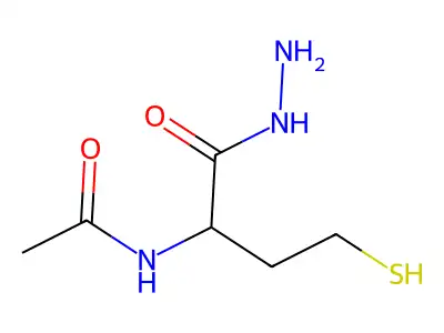 2-Acetamido-4-mercaptobutanoic acid hydrazide structure