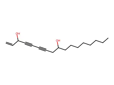 1-Heptadecene-4,6-diyne-3,9-diol structure