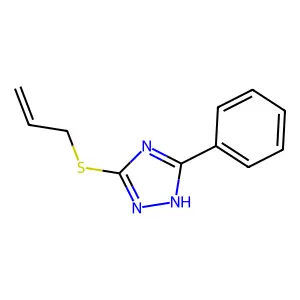 5-phenyl-3-prop-2-enylsulfanyl-1H-1,2,4-triazole structure