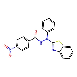 N'-(1,3-benzothiazol-2-yl)-4-nitro-N'-phenylbenzohydrazide structure