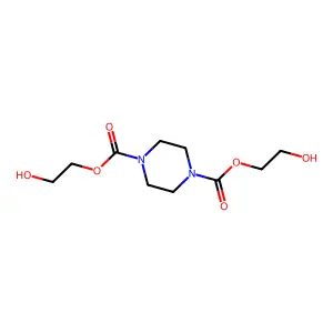 Bis(2-hydroxyethyl) piperazine-1,4-dicarboxylate structure