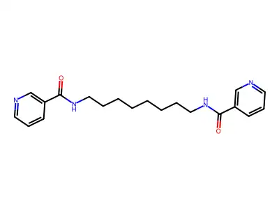 3-Pyridinecarboxamide, N,N'-1,8-octanediylbis- structure