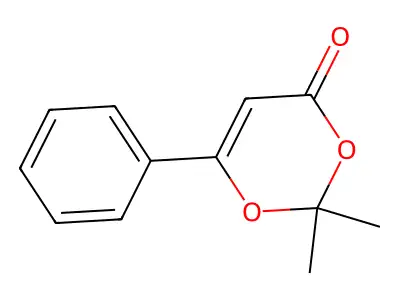4H-1,3-Dioxin-4-one, 2,2-dimethyl-6-phenyl- structure