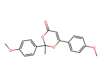 2,6-Bis(4-methoxyphenyl)-2-methyl-2H,4H-1,3-dioxin-4-one structure