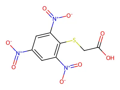Picrylthioglycolic acid structure
