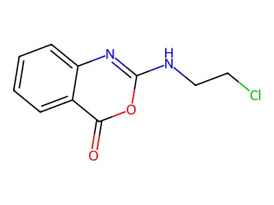 2-((2-Chloroethyl)amino)-4H-3,1-benzoxazin-4-one structure