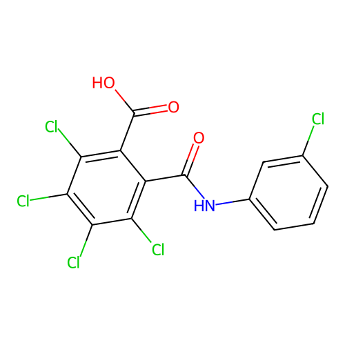 2,3,4,5-Tetrachloro-6-[(3-chloroanilino)carbonyl]benzoic acid structure