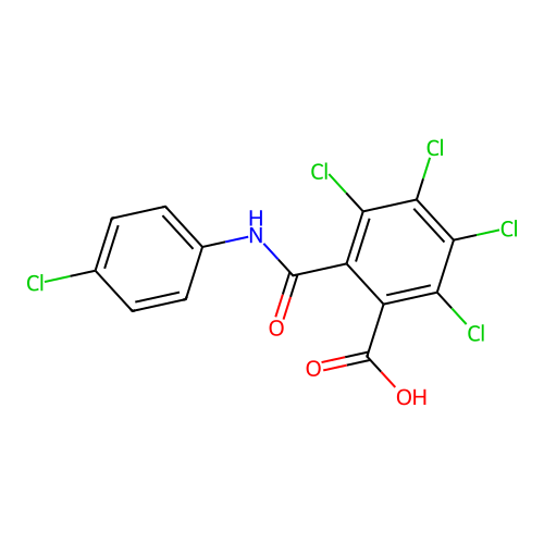 2,3,4,5-Tetrachloro-6-[(4-chloroanilino)carbonyl]benzoic acid structure