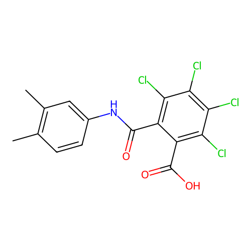 2,3,4,5-Tetrachloro-6-[(3,4-dimethylanilino)carbonyl]benzoic acid structure