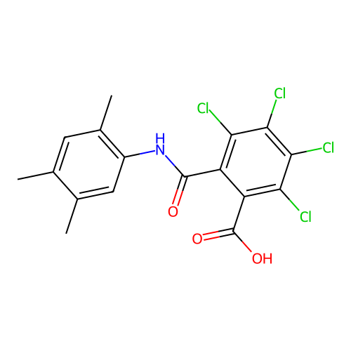 2,3,4,5-Tetrachloro-6-[(2,4,5-trimethylanilino)carbonyl]benzoic acid structure