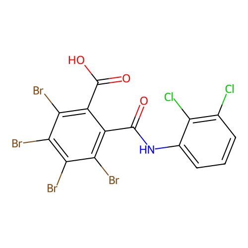 2',3'-Dichloro-3,4,5,6-tetrabromophthalanilic acid structure