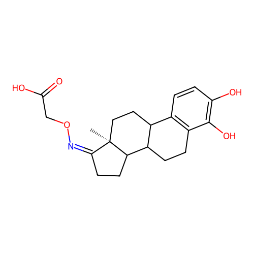 4-Hydroxyestrone-17-(O-carboxymethyl)oxime structure