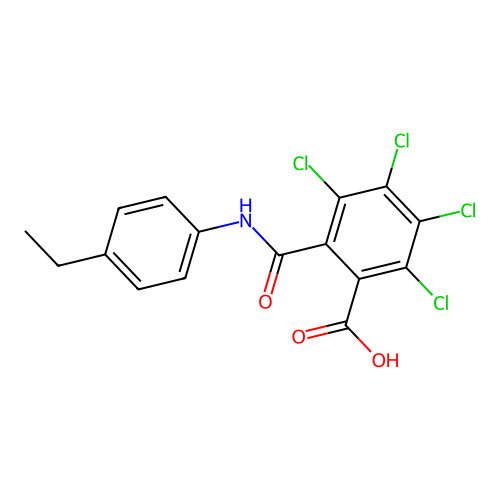 2,3,4,5-Tetrachloro-6-[(4-ethylanilino)carbonyl]benzoic acid structure