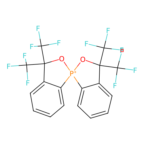 3,3,3',3'-Tetrakis(trifluoromethyl)-1,1'-spirobi[2,1-benzoxaphosphol-1-ium] structure