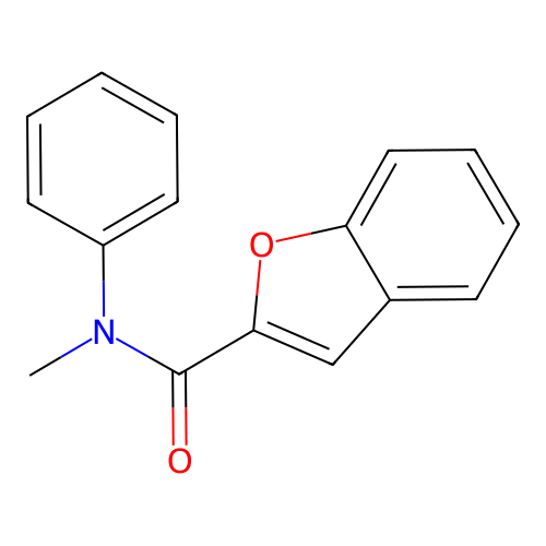 N-methyl-N-phenylbenzofuran-2-carboxamide structure