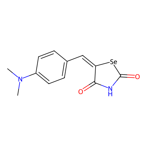 Selenazolidine-2,4-dione, 5-((4-dimethylaminophenyl)methylene)- structure