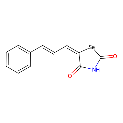 Selenazolidine-2,4-dione, 5-(3-phenyl-2-propenylidene)- structure